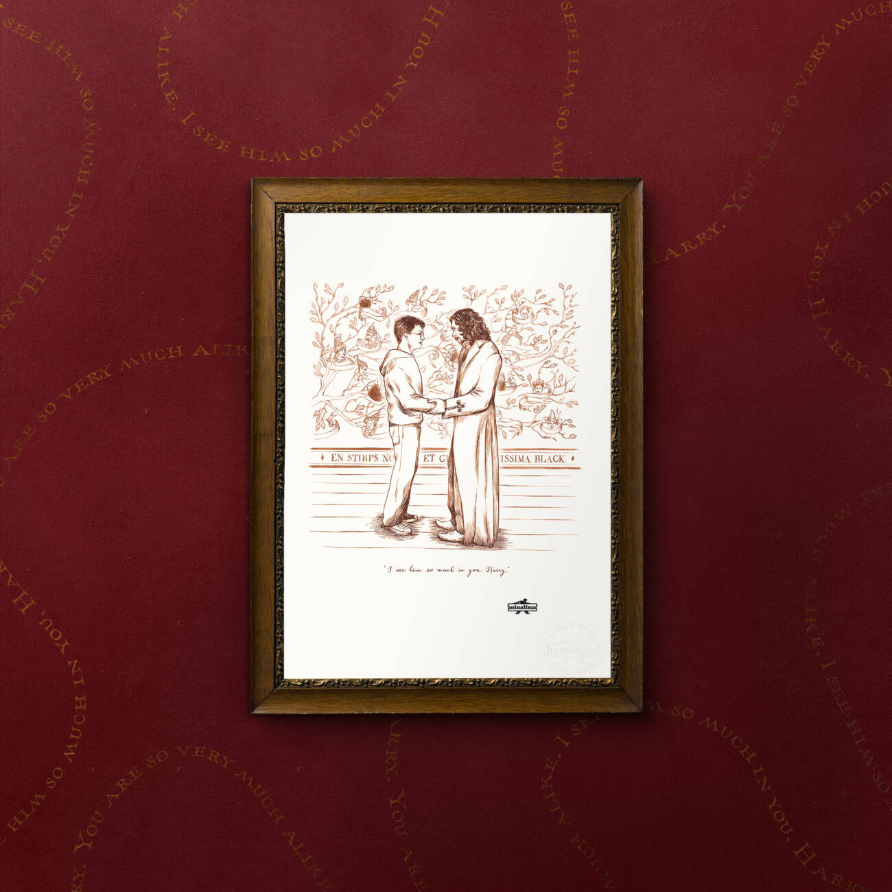 "I see him so much in you, Harry" Sirius Black print depicting a scene from Harry Potter and the Order of the Phoenix.