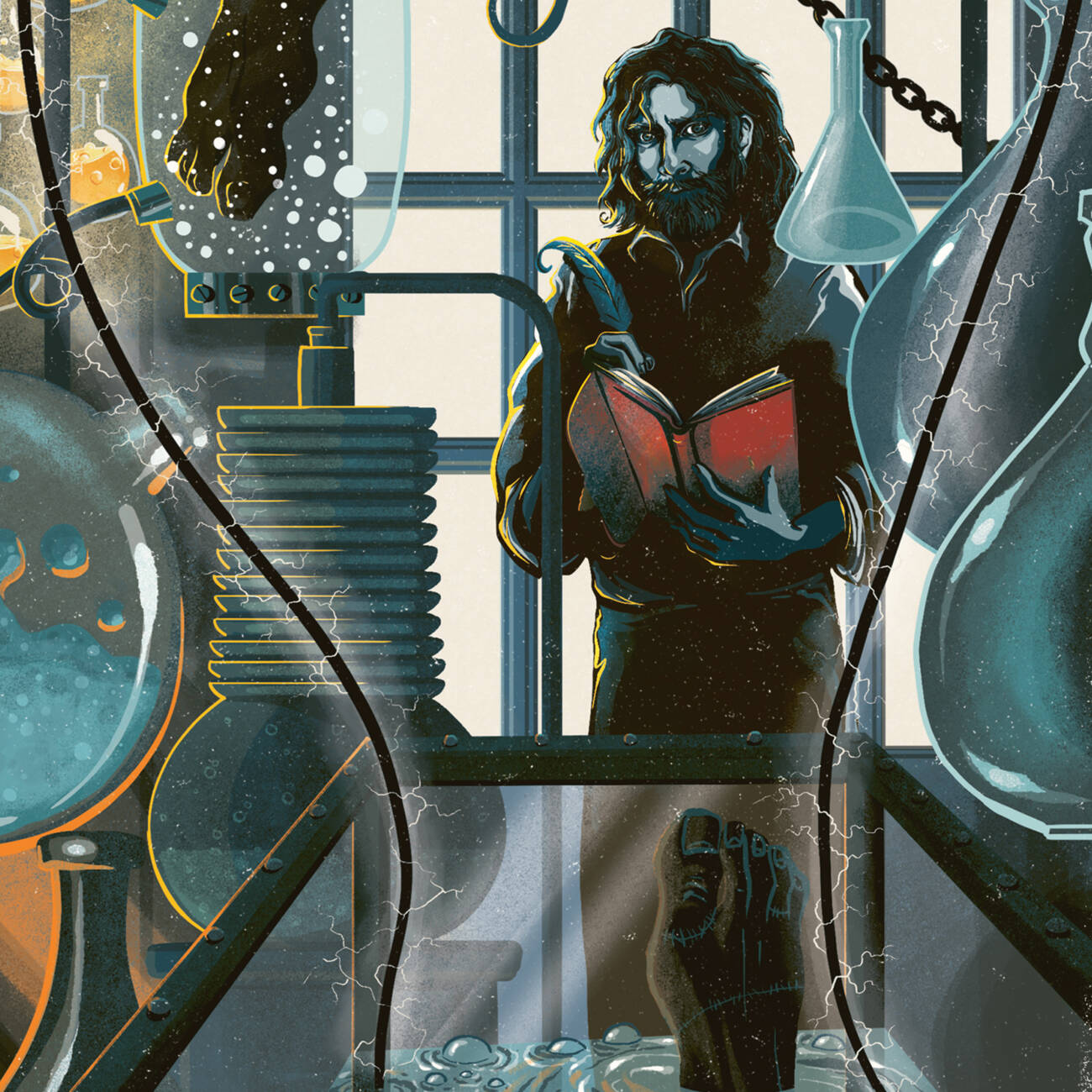 Frankenstein art print "I kept my workshop of filthy creation..."