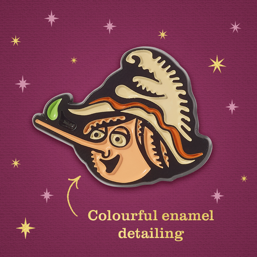 MinaLima Classics Peter Pan 'The Flight' Pin Badge with glitter detailing