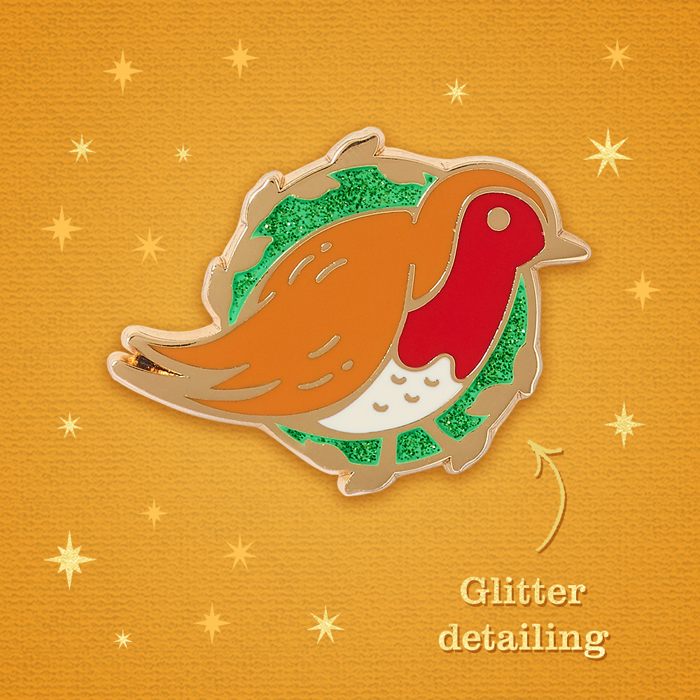 MinaLima Classics Peter Pan 'The Flight' Pin Badge with glitter detailing