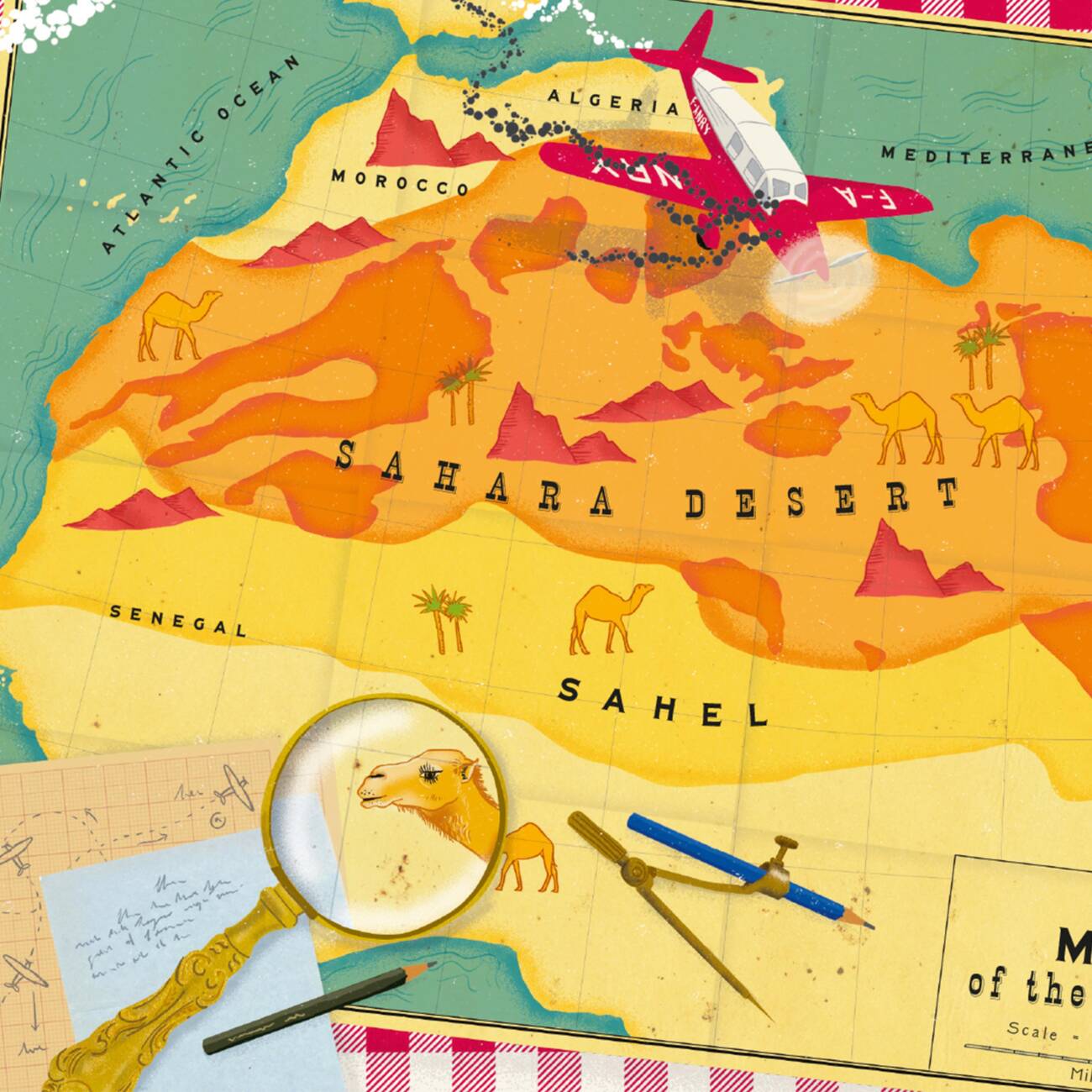 The Little Prince by Antoine de Saint-Exupéry, Illustrated by MinaLima - map illustration.