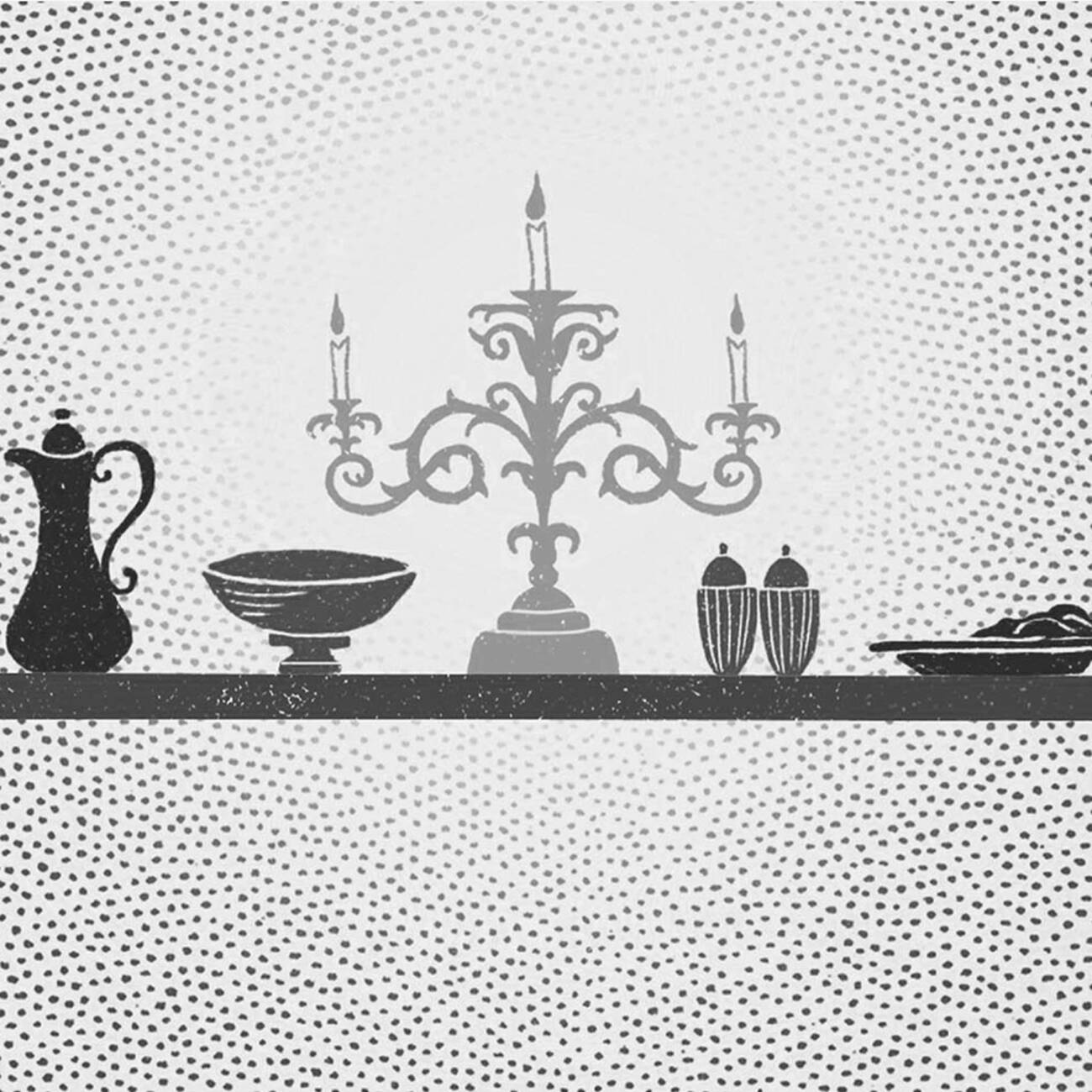 The Beauty and The Beast - 'The Dinner' MinaLima Art Print