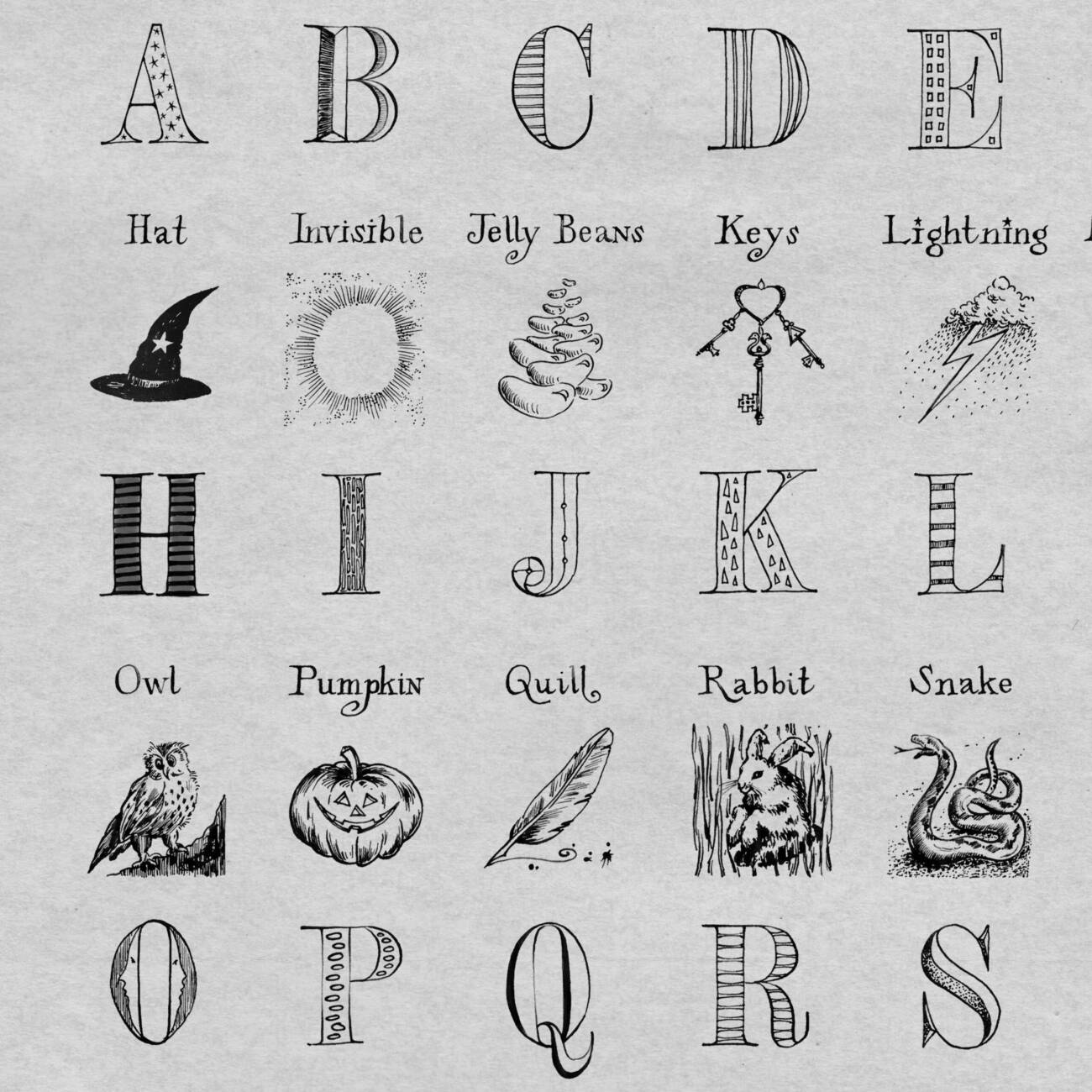 Alphabet from Harry Potter's Bedroom in Godric's Hollow