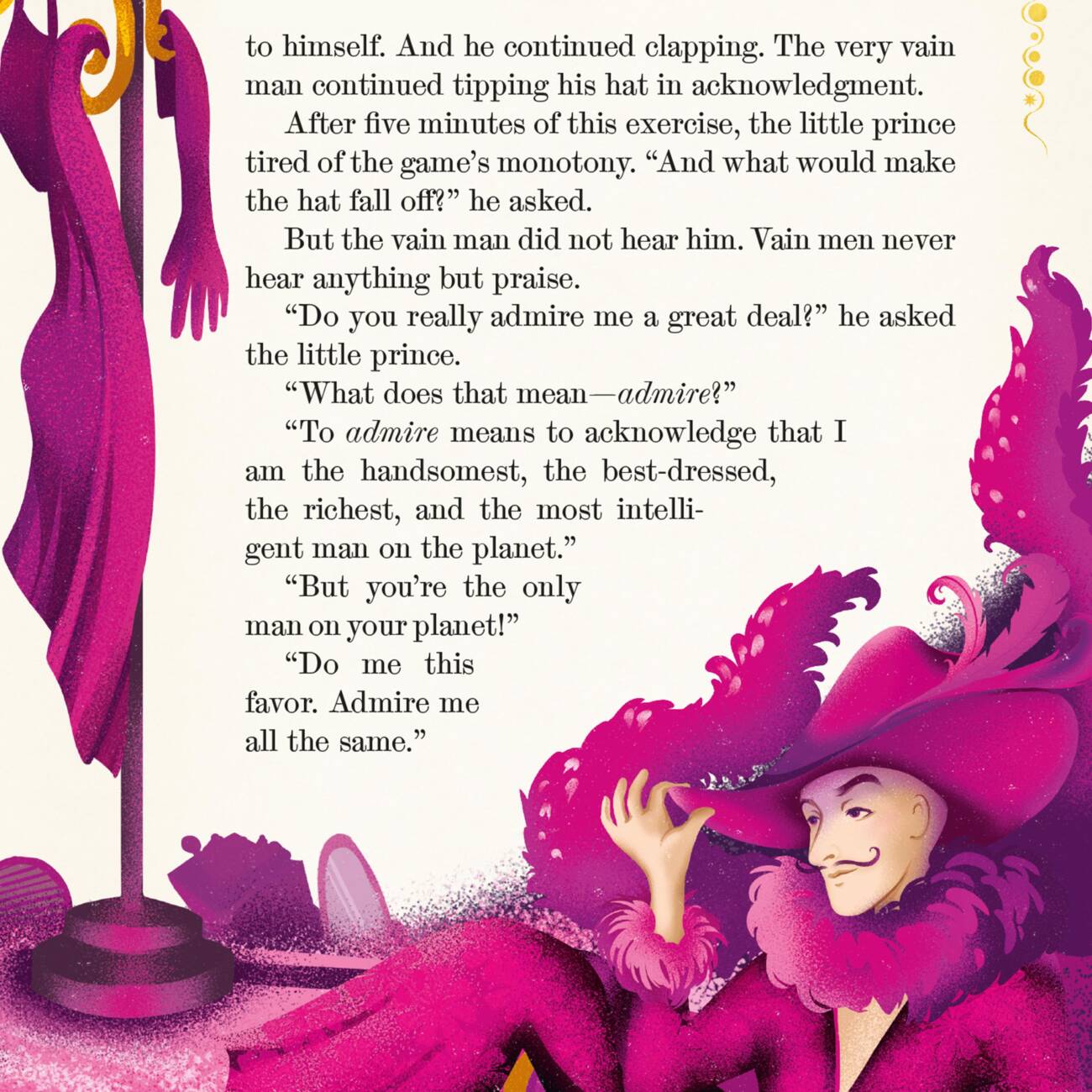 The Little Prince by Antoine de Saint-Exupéry, Illustrated by MinaLima - inside the book, chapter XI (detail)