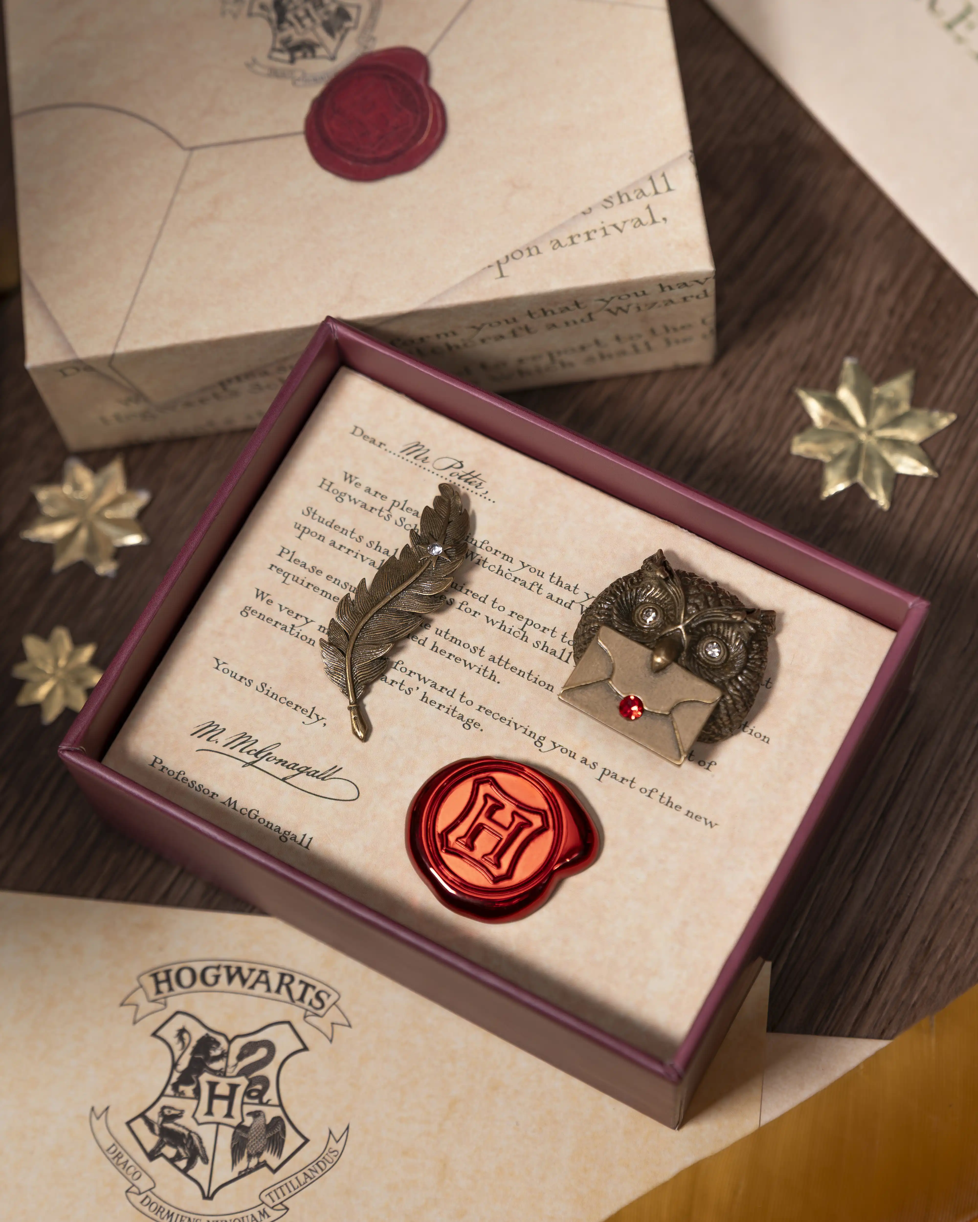 Harry Potter Acceptance Letter Pin Badge Set