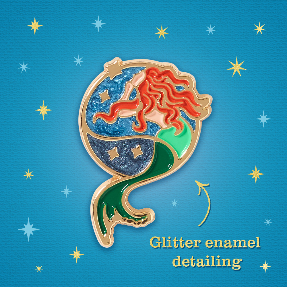 MinaLima Classics Peter Pan 'The Flight' Pin Badge with glitter detailing