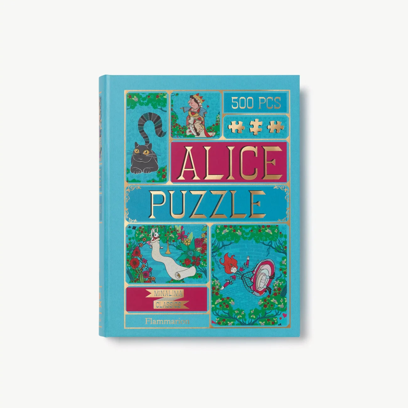MinaLima Classics 500 piece Alice's Adventures In Wonderland jigsaw puzzle - book-effect box