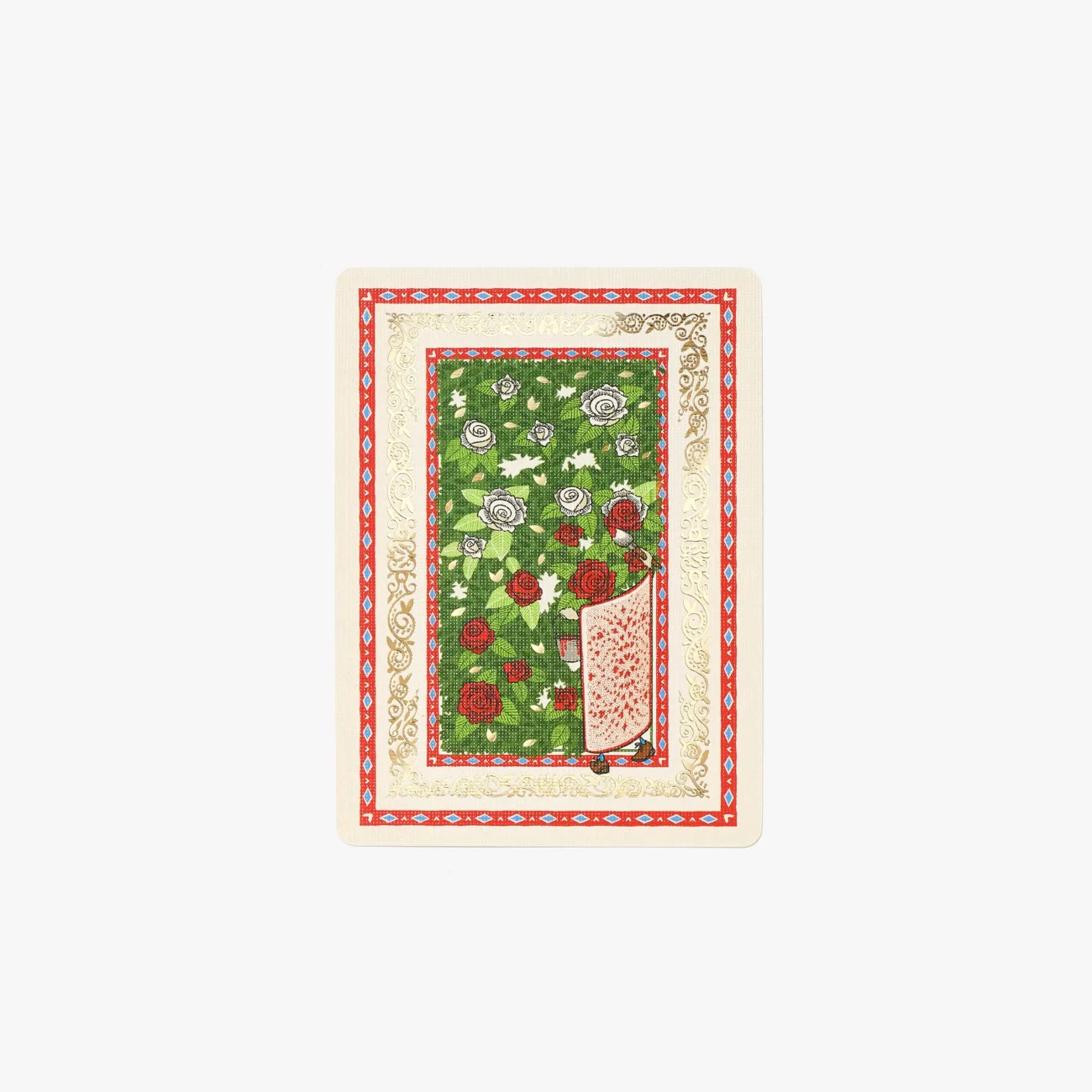 MinaLima Classics ‘Alice’s Adventures in Wonderland’ playing card set - Painting the Roses Red card motif