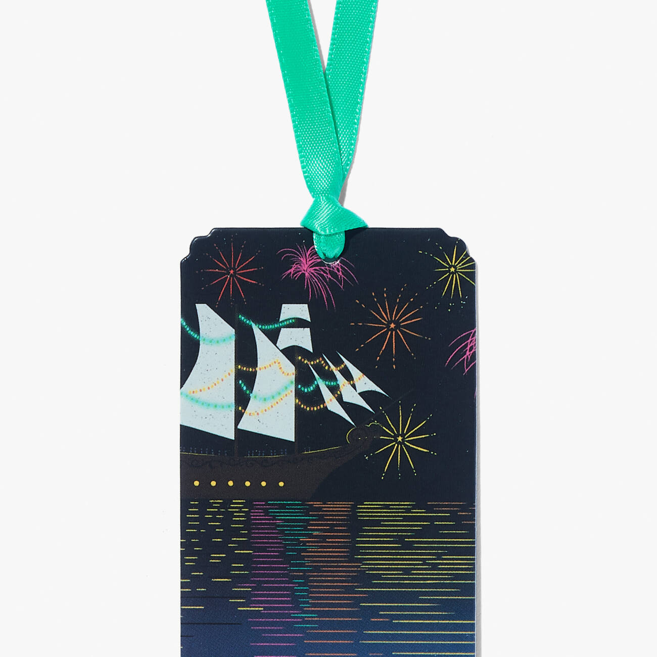 MinaLima Classics The Little Mermaid 'The Fireworks' bookmark and pin badge duo (detail)