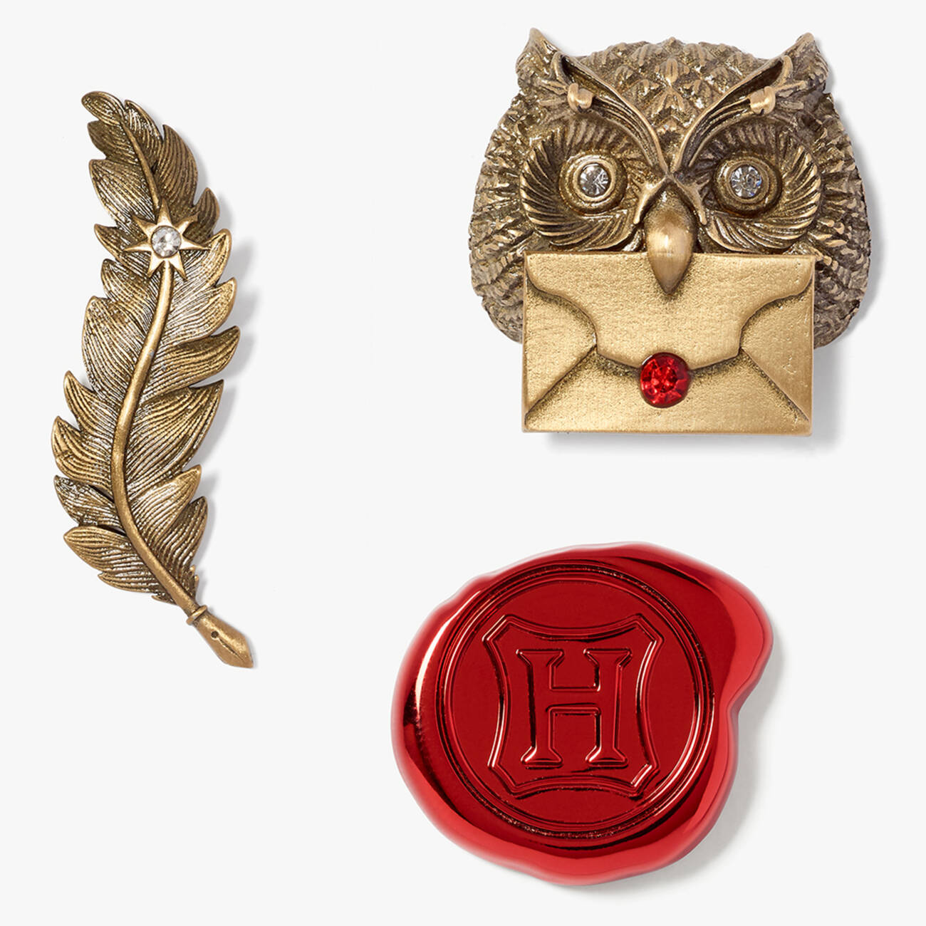 Harry Potter Hogwarts Acceptance Letter pin badge set