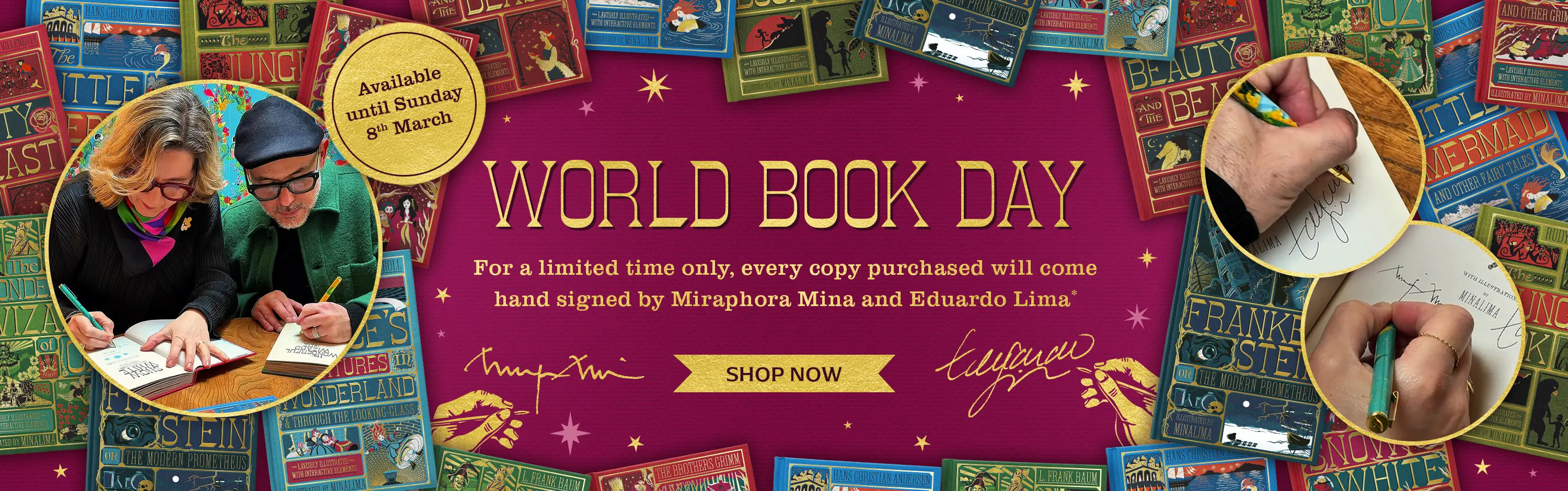 WORLD BOOK DAY - For a limited time only, every copy purchased will come hand-signed by Miraphora Mina and Eduardo Lima