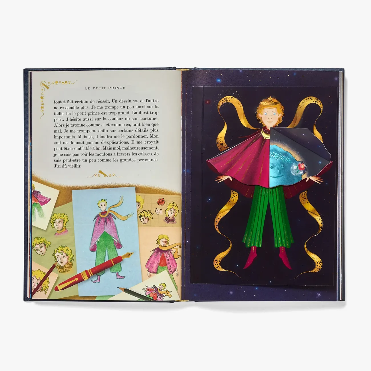 Le Petit Prince (French edition) by Antoine de Saint-Exupéry, Illustrated by MinaLima - paper-engineered element.