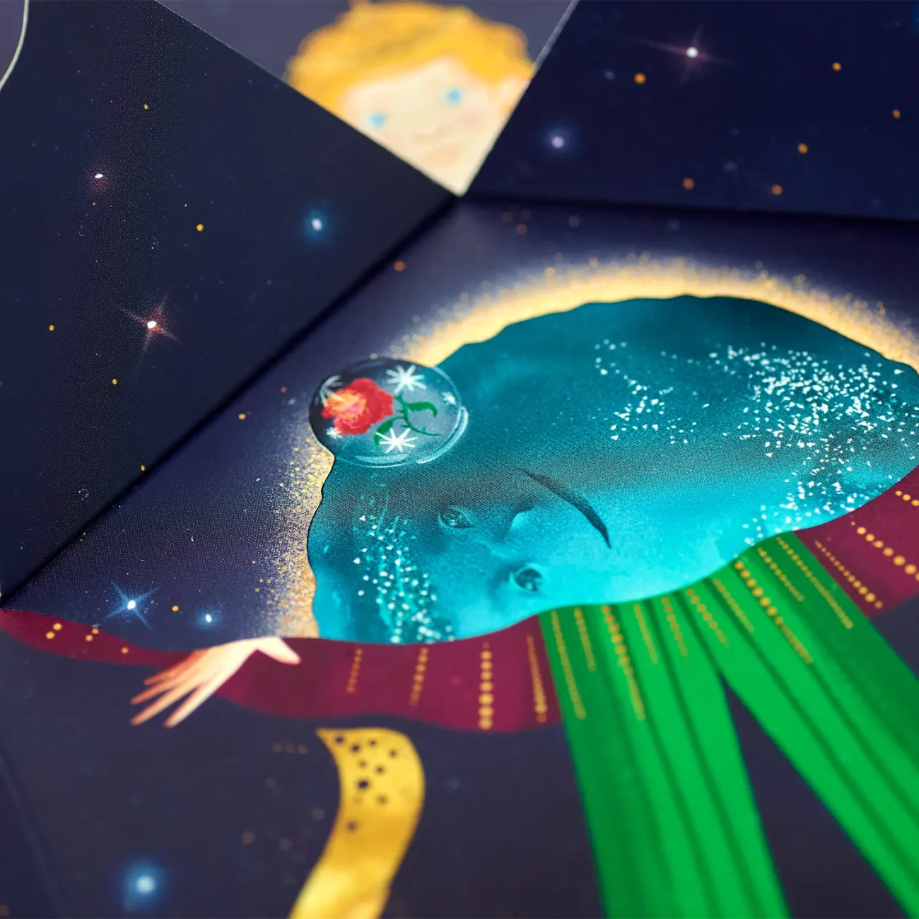 Le Petit Prince by Antoine de Saint-Exupéry, Illustrated by MinaLima - paper-engineered element (close-up).