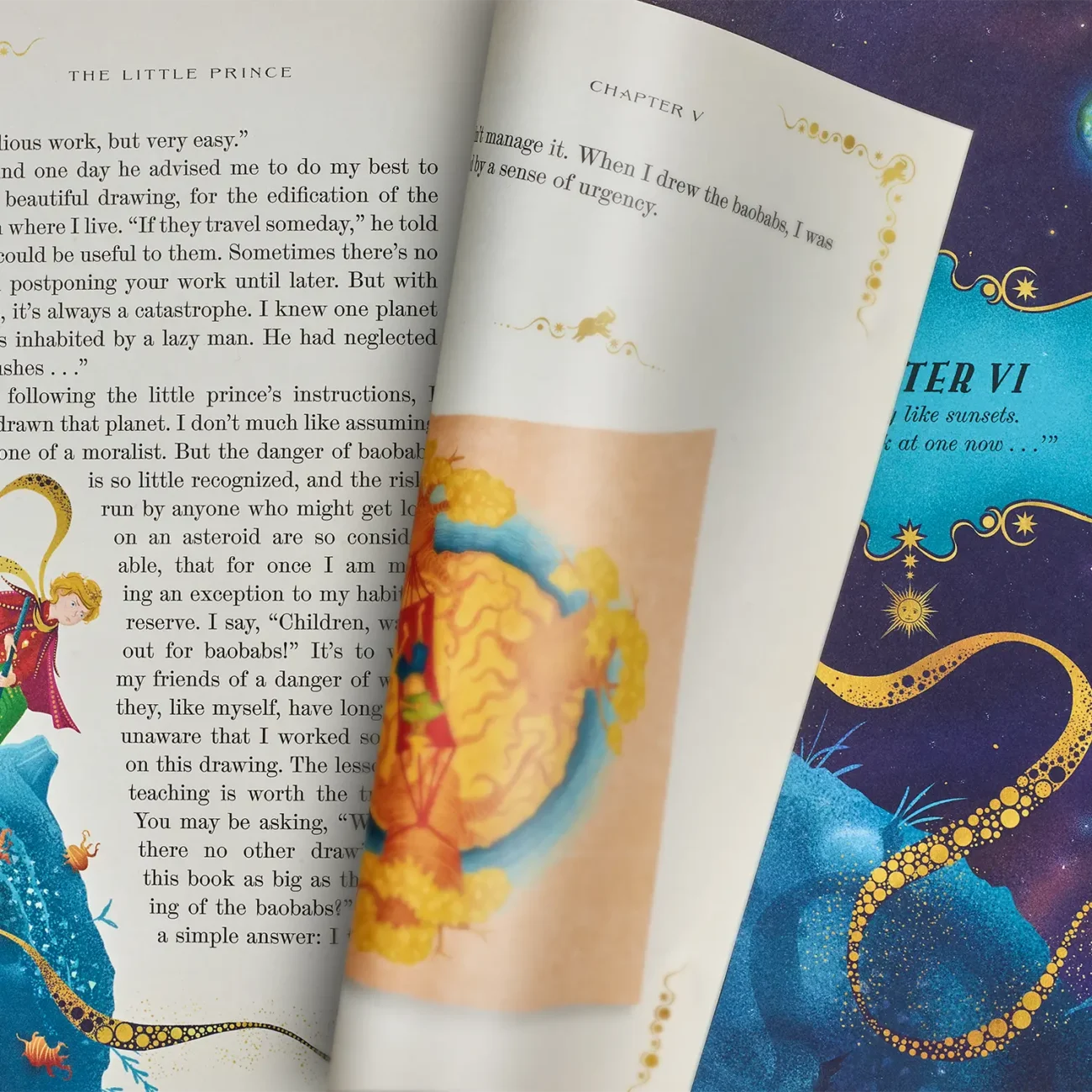 Le Petit Prince by Antoine de Saint-Exupéry, Illustrated by MinaLima - chapter VI.