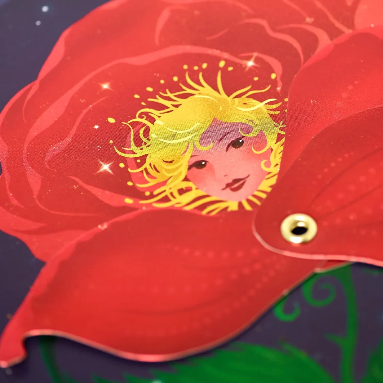 Le Petit Prince by Antoine de Saint-Exupéry, Illustrated by MinaLima - paper-engineered element (rose - close-up).