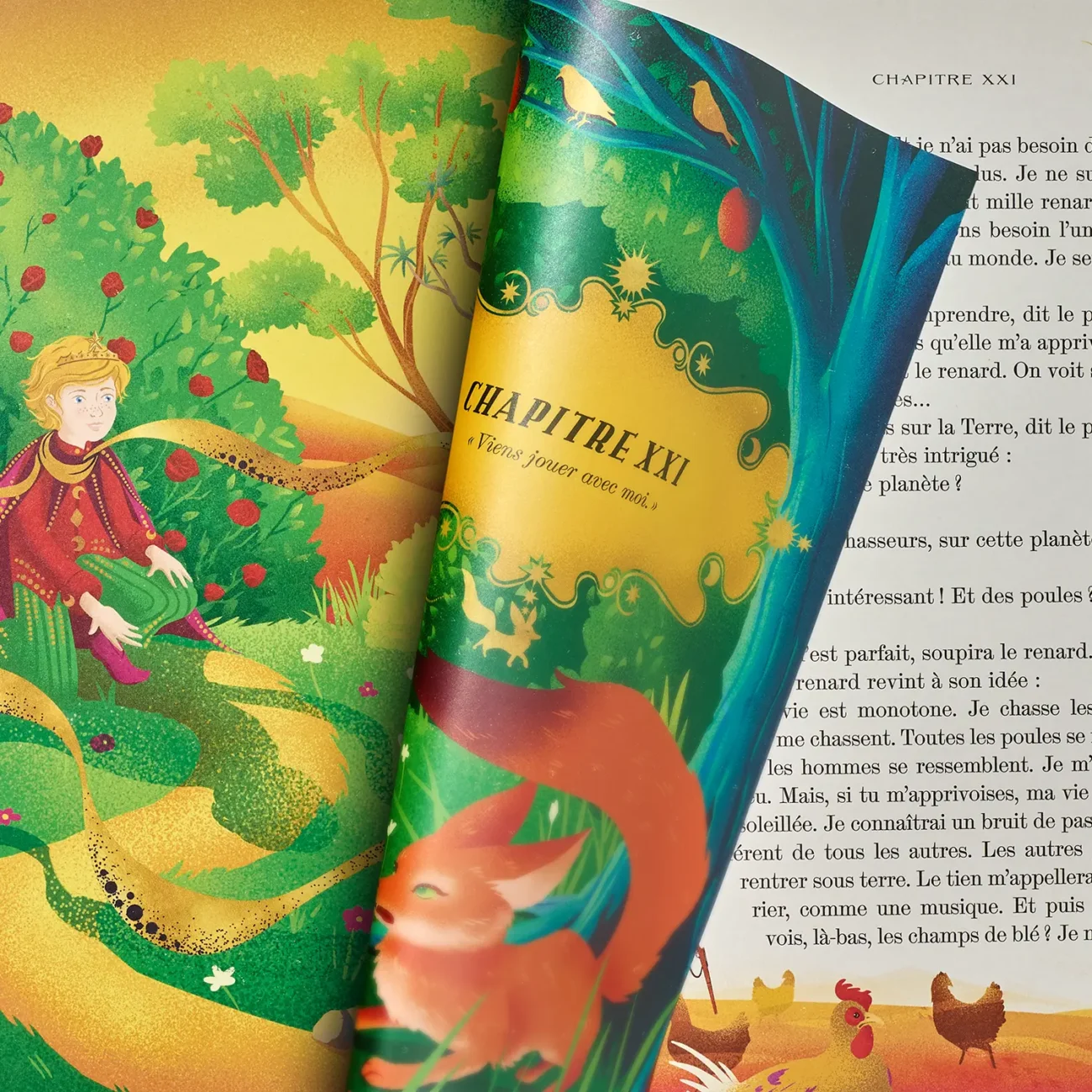 Le Petit Prince (French edition) by Antoine de Saint-Exupéry, Illustrated by MinaLima - chapitre XXI.