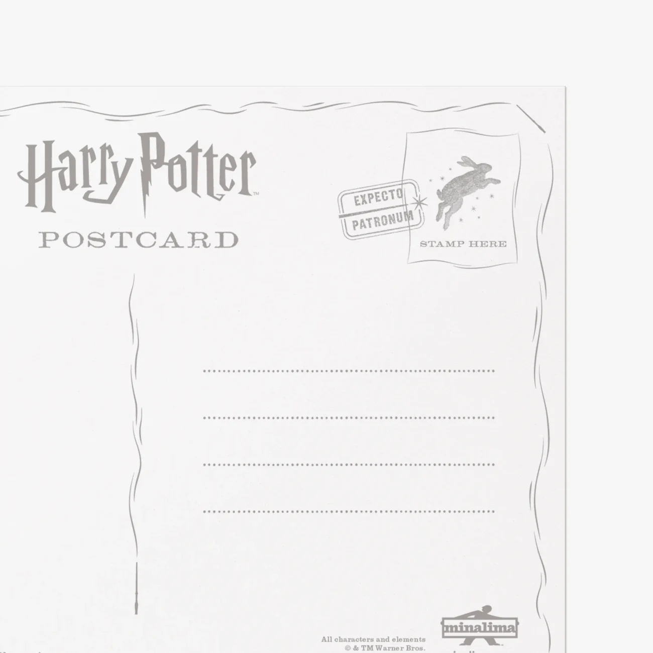 Luna Lovegood’s Hare Patronus mystery postcard (back view detail)