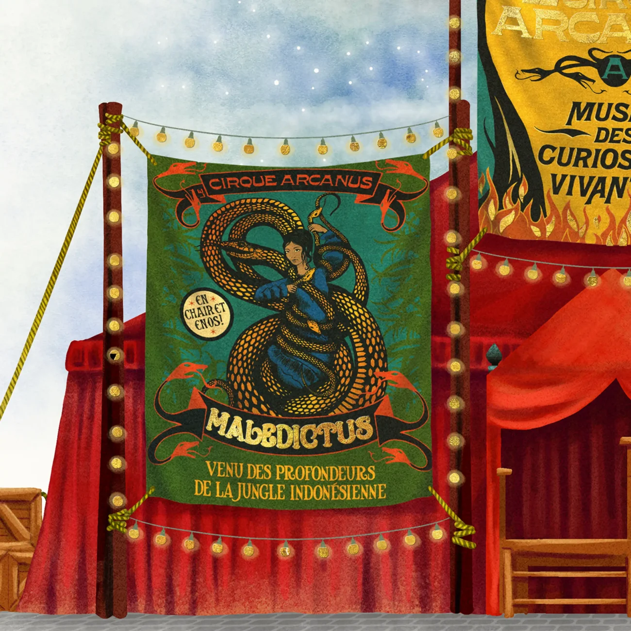 Circus Arcanus -premium limited edition art print based on the graphic props from Fantastic Beasts: The Crimes of Gridelwald (detail)