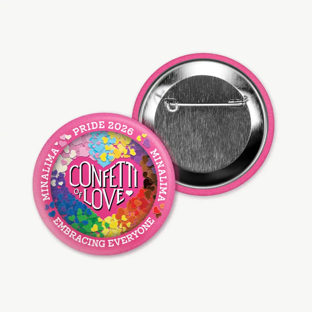 MinaLima Pride 2026 badge - Confetti of Love