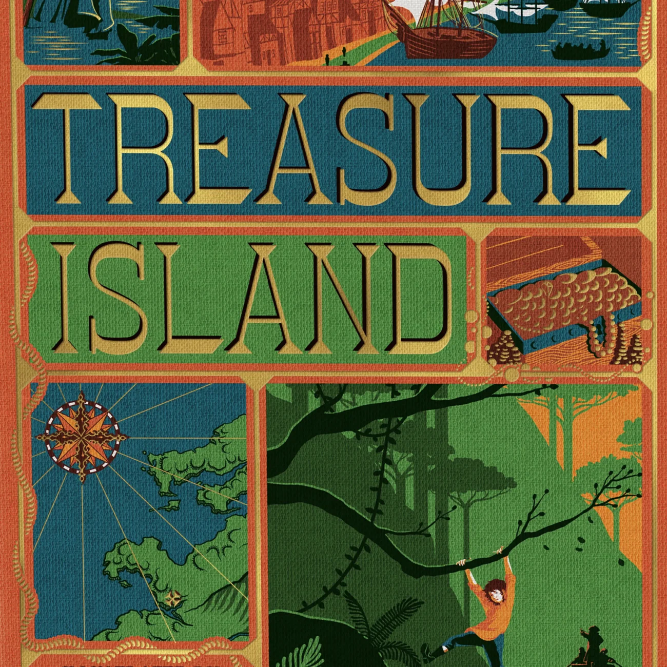 Treasure Island by Robert Louis Stevenson - Illustrated by MinaLima (Zoomed in view)