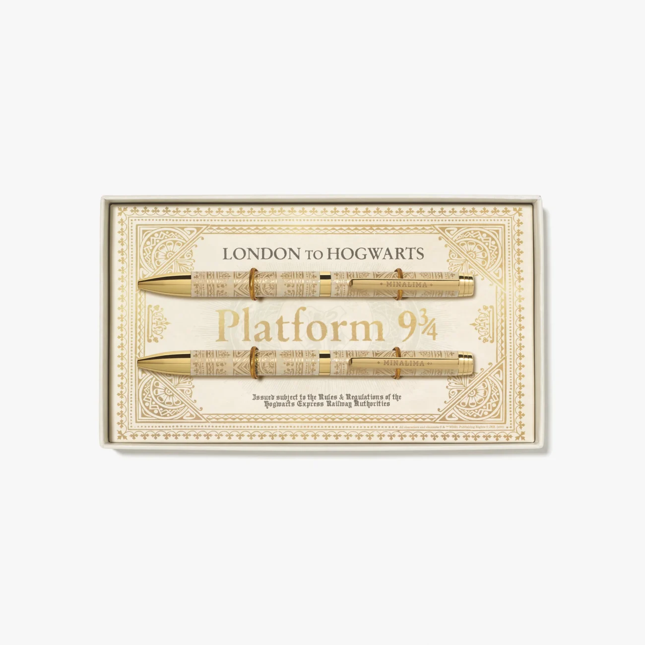 Hogwarts Express Ticket Pen Set in decorative London to Hogwarts ticket packaging