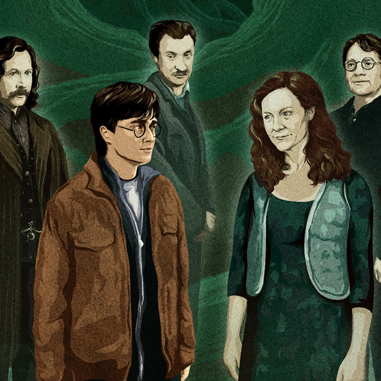 'You'll Stay With Me?' MinaLima Magical Moments limited edition art print from Harry Potter and the Deathly Hallows Part 2 (close-up view)