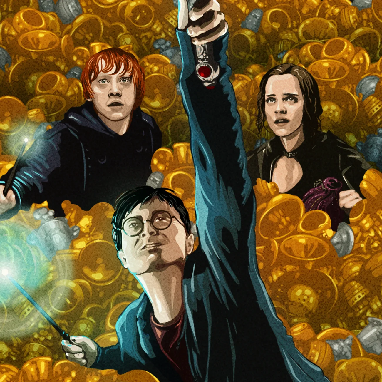 'The Cup for the Sword' MinaLima Magical Moments limited edition art print from Harry Potter and the Deathly Hallows Part 2
