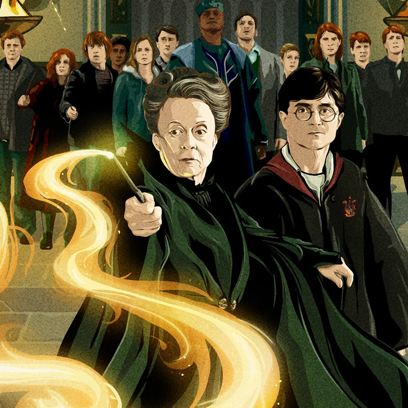'How Dare You Stand Where He Stood' MinaLima Magical Moments limited edition art print from Harry Potter and the Deathly Hallows Part 2