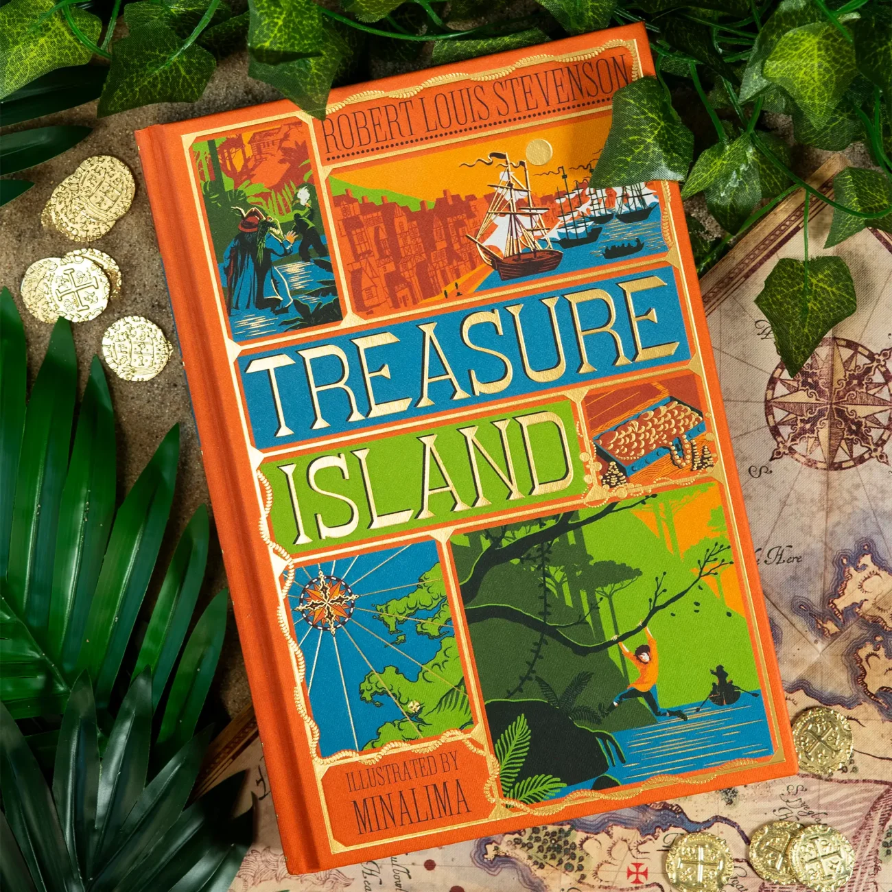 Treasure Island by Robert Louis Stevenson deluxe edition illustrated by MinaLima