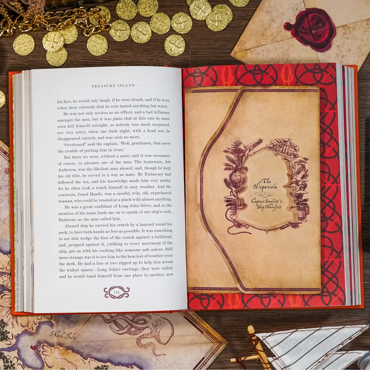 Treasure Island by Robert Louis Stevenson deluxe edition illustrated by MinaLima (paper engineered feature)
