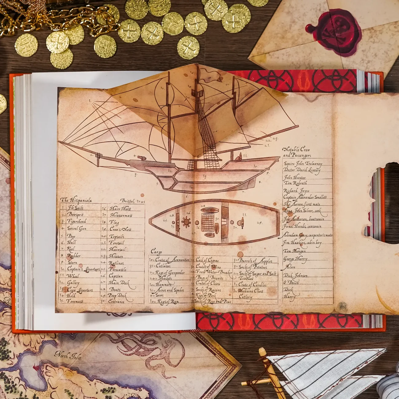 Treasure Island by Robert Louis Stevenson deluxe edition illustrated by MinaLima (paper engineered feature)
