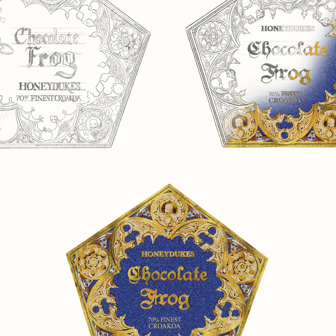 'Designing the Chocolate Frog Packaging' for Harry Potter and the Philosopher's Stone limited edition art print (premium close-up detail)