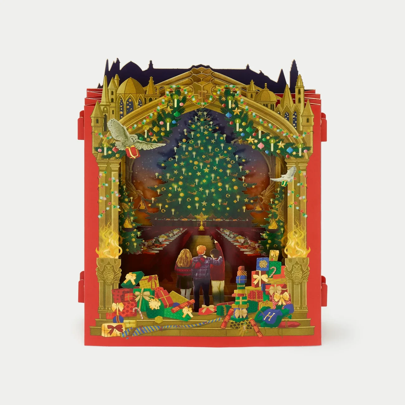 Hogwarts 'A Wizarding Christmas' Harry Potter 3D notecard
