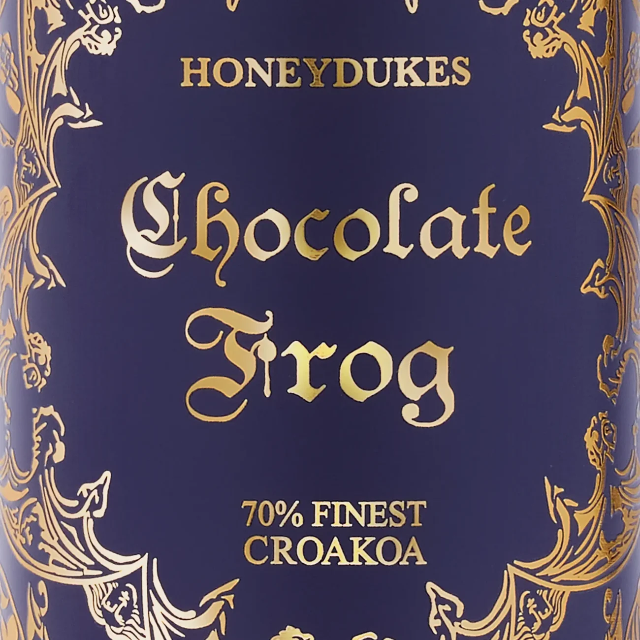 Honeydukes Chocolate Frog '70% Finest Croakoa' Harry Potter drinks bottle (close-up view)