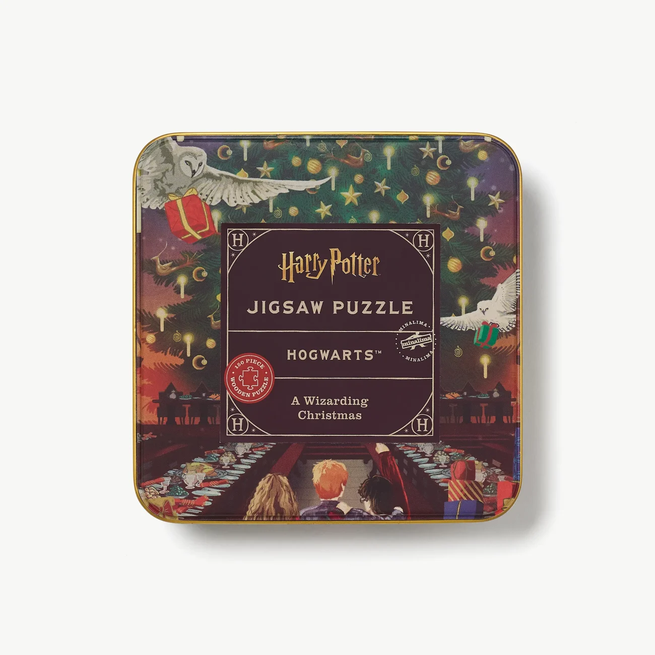 Hogwarts 'A Wizarding Christmas' Harry Potter wooden jigsaw puzzle - boxed view