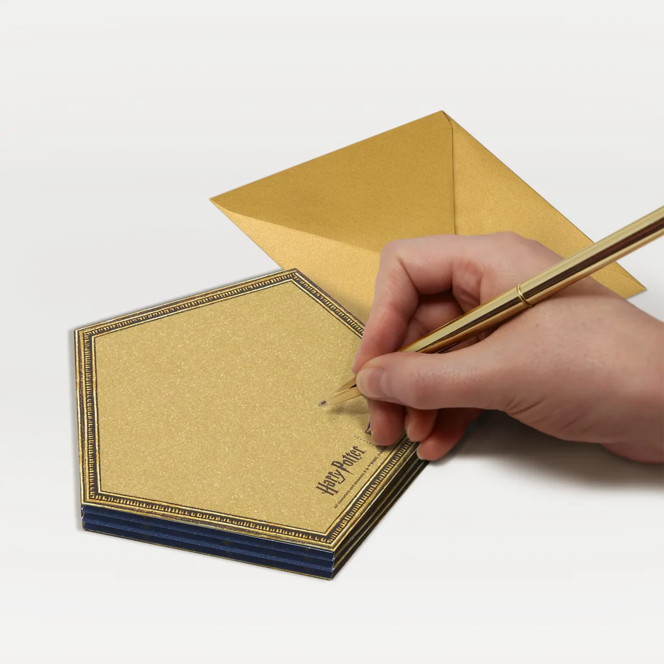 Harry Potter Chocolate Frog packaging pop-up 3D diorama notecard (reverse view with space for writing message)
