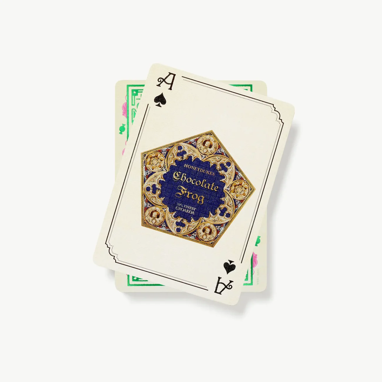 Honeydukes 'Wizarding Confectionery' Harry Potter playing cards (Chocolate Frog card shown face up)