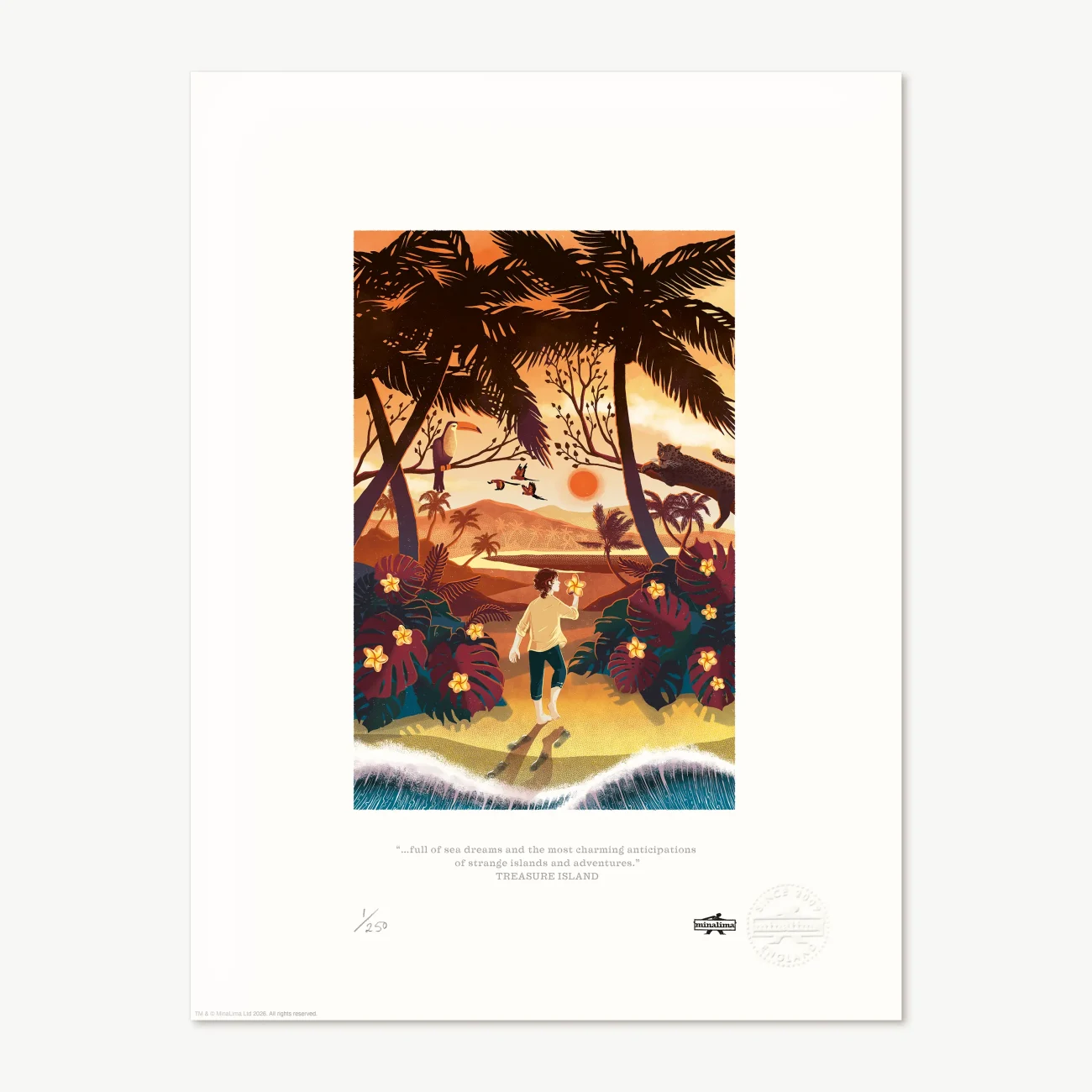 "Full of Sea Dreams" limited edition Treasure Island MinaLima art print