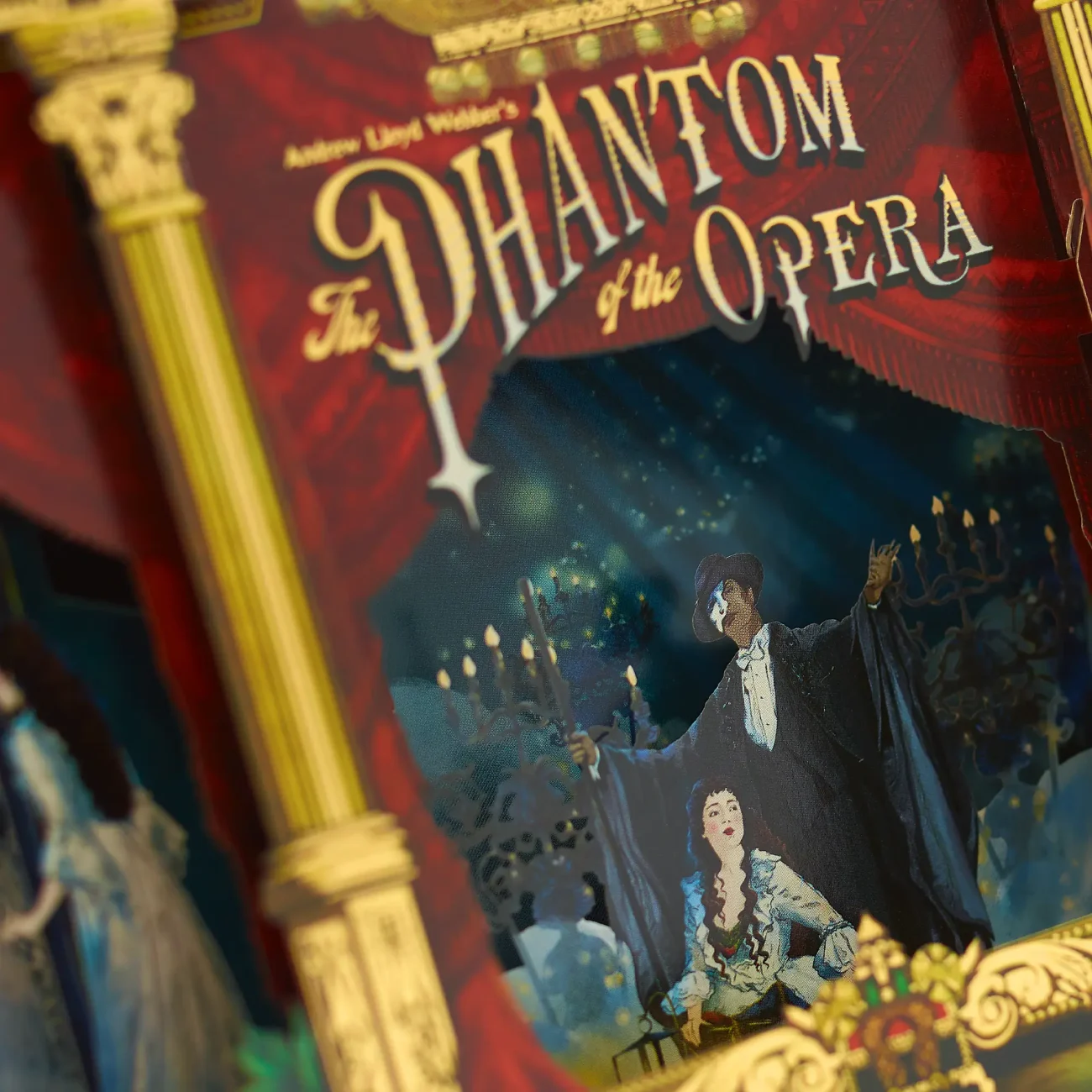 Andrew Lloyd Webber's 'Phantom of the Opera' collectable 3D diorama (close-up view)