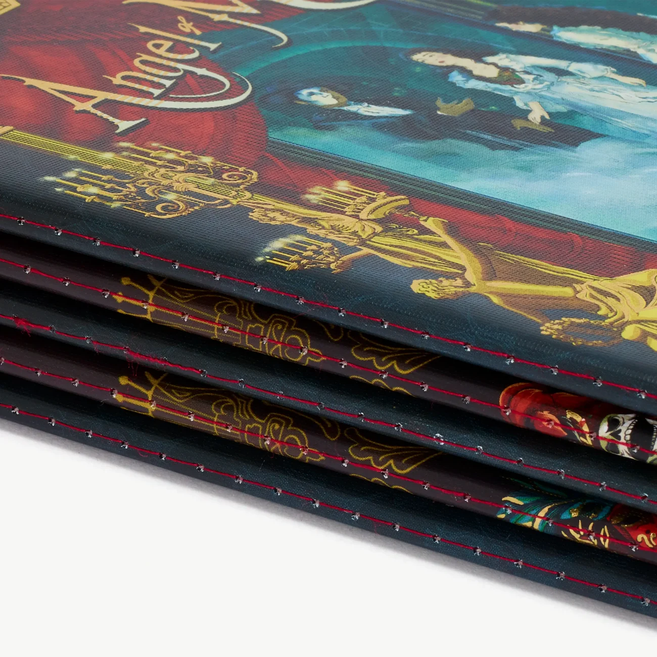 Andrew Lloyd Webber's 'Phantom of the Opera' set of 5 notebooks (view of stitched binding)