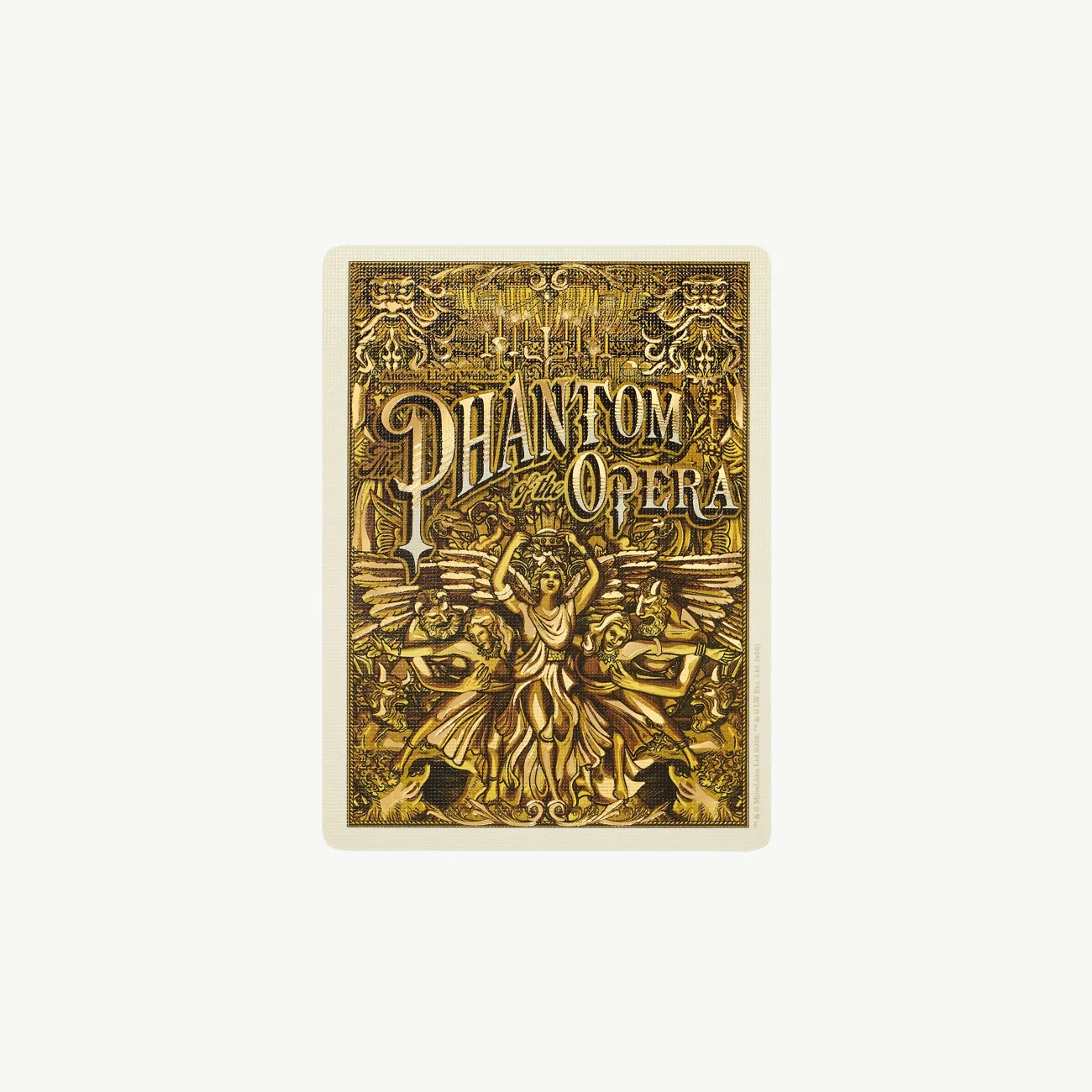 Andrew Lloyd Webber's 'Phantom of the Opera' playing cards (gold-foiled back of card shown)