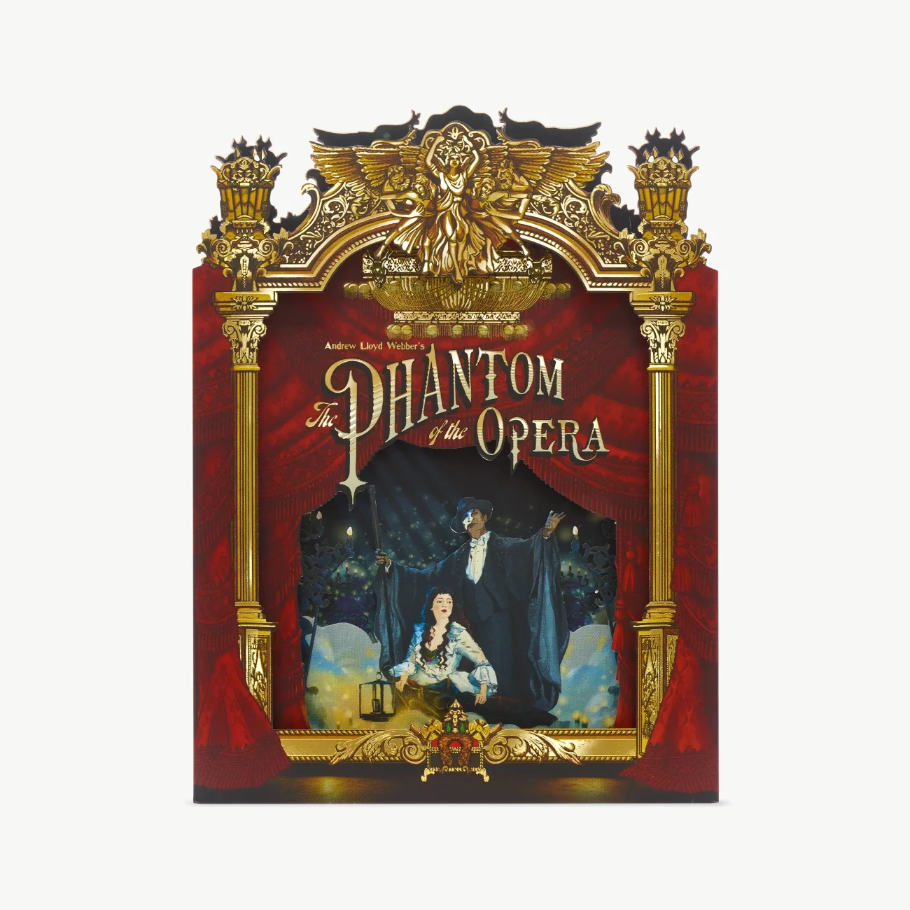 'Phantom of the Opera' gold-foiled 3D notecard